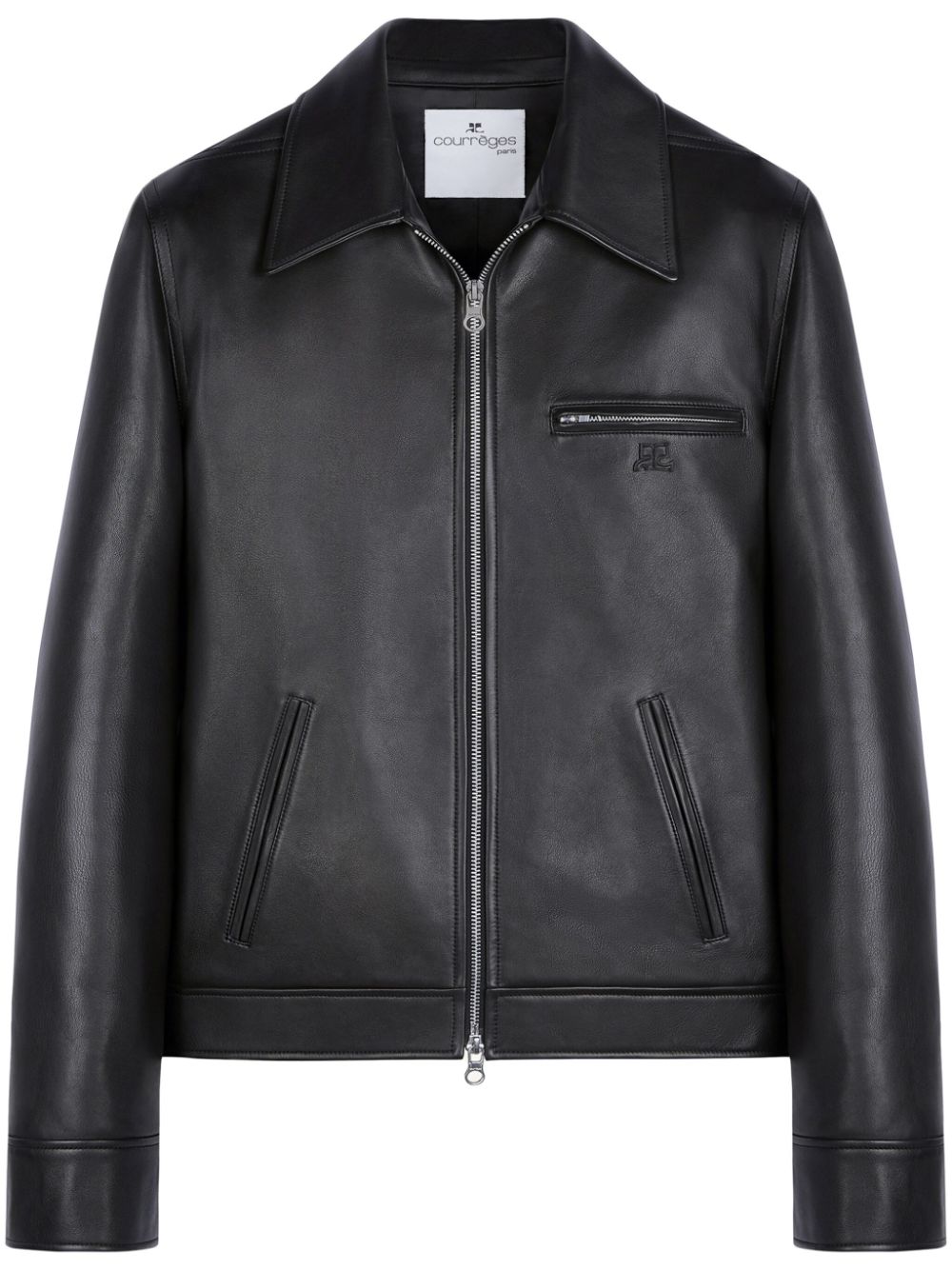 Leather shirt jacket - Black