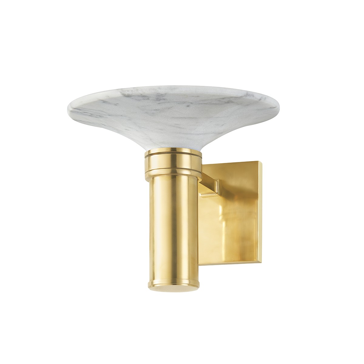 Aged Brass One Light Wall Sconce from the Brann Collection