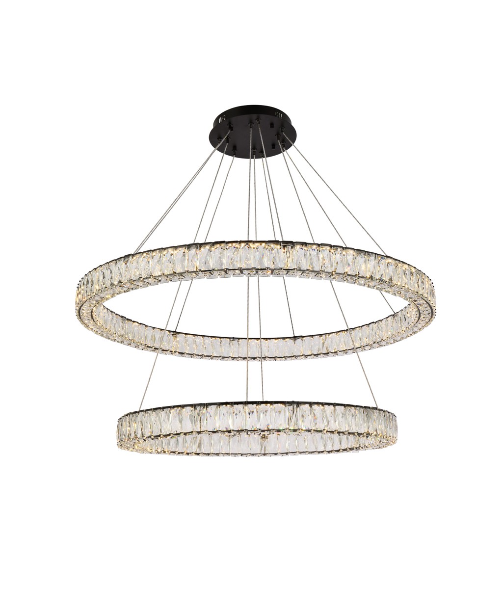 Black LED Pendant from the Monroe Collection