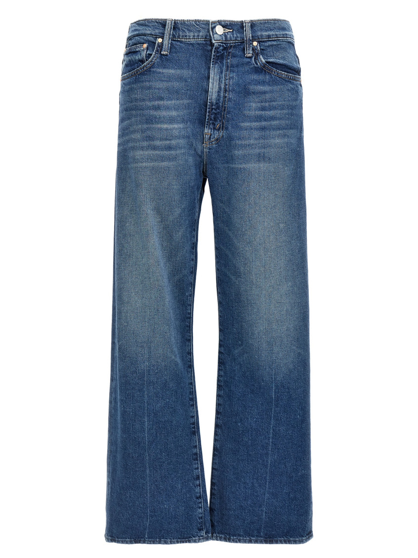 Blue straight-leg jeans