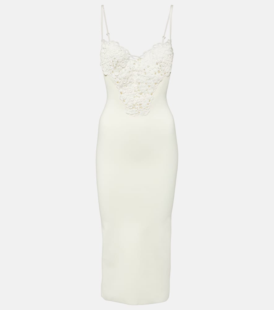 Sculpted Spiral midi dress