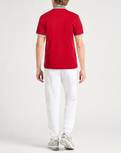 Man Polo shirt Red Size M Cotton, Elastane