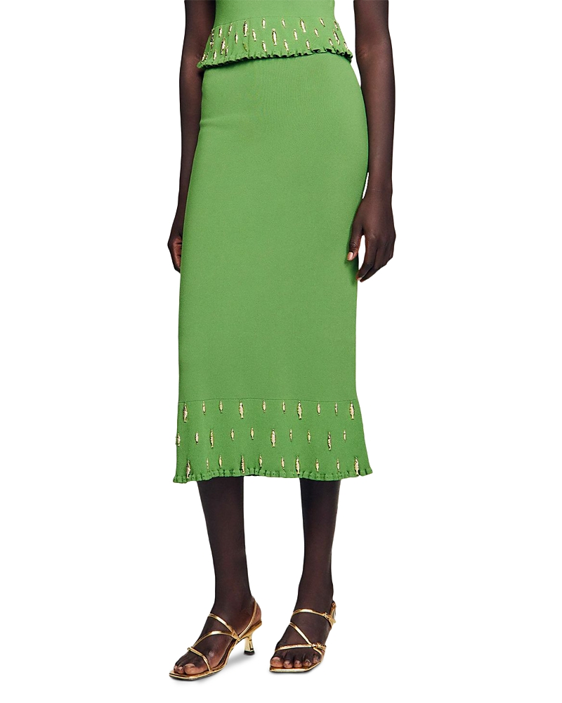 Charm Embellished Midi Skirt