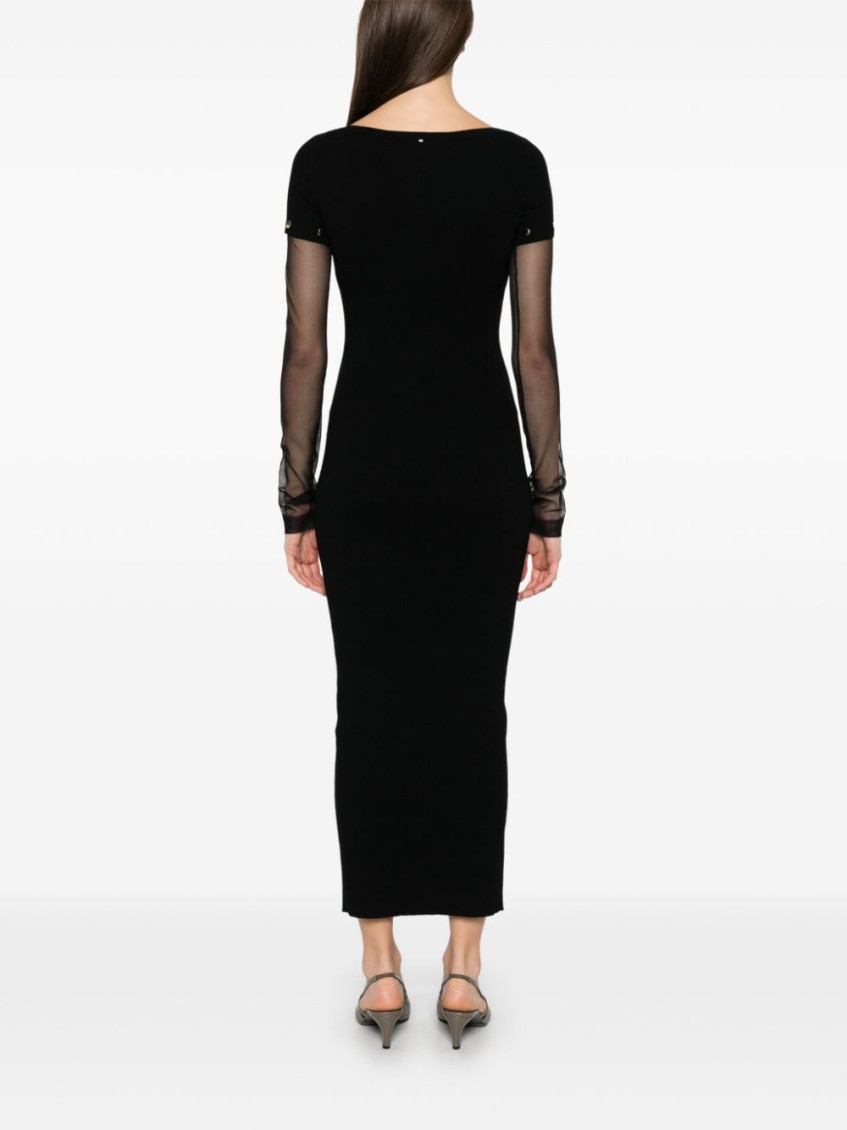 Black Pre Knitted Long Dress