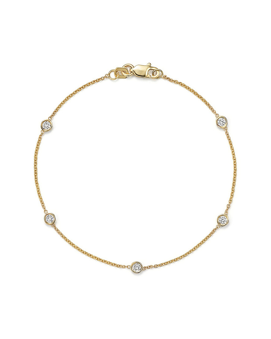 14K 0.50 ct. tw. Diamond Station Bracelet