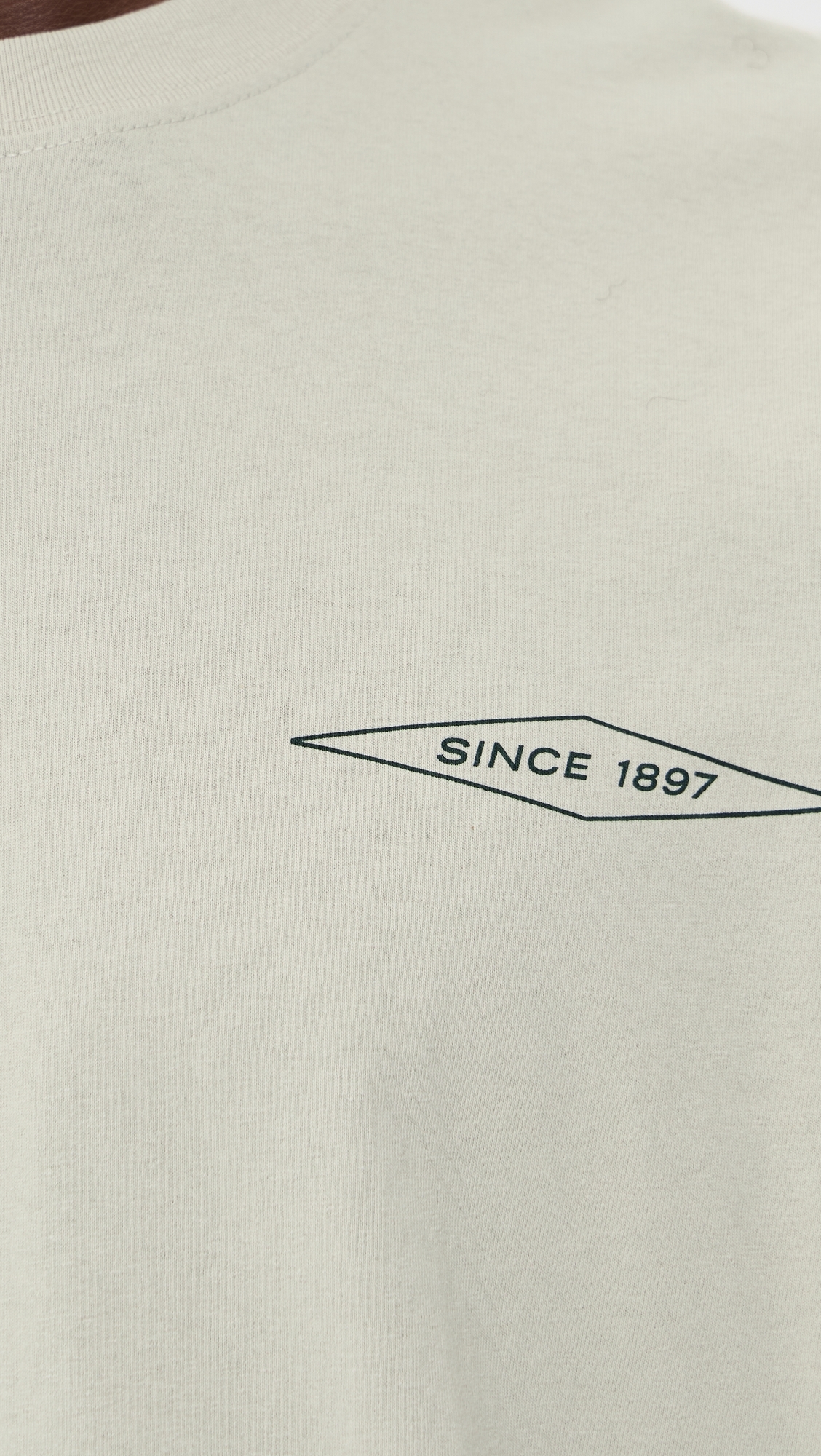 Short Sleeve Diamond Graphic T-Shirt Grey Sky