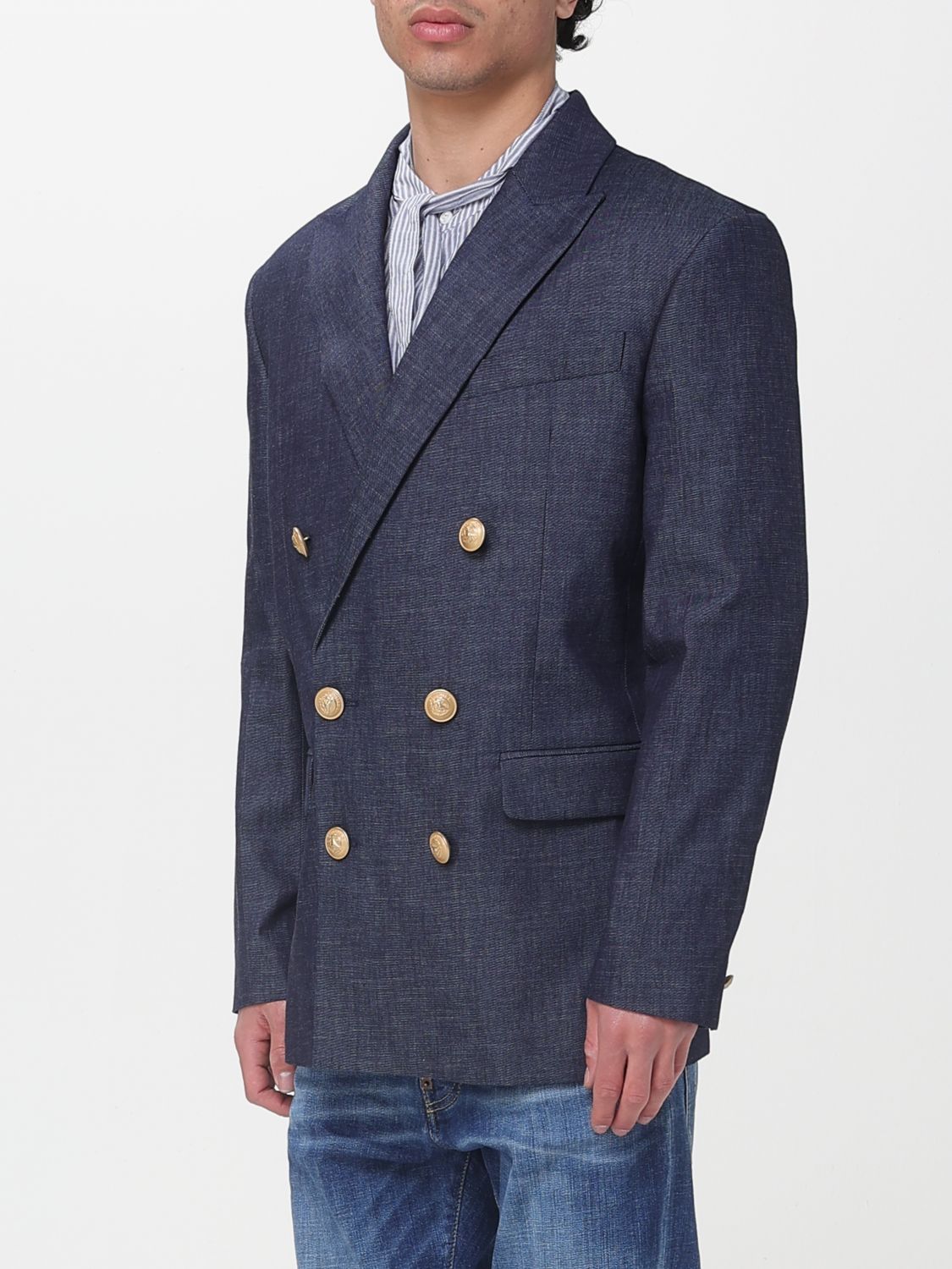 Jacket Men color Denim