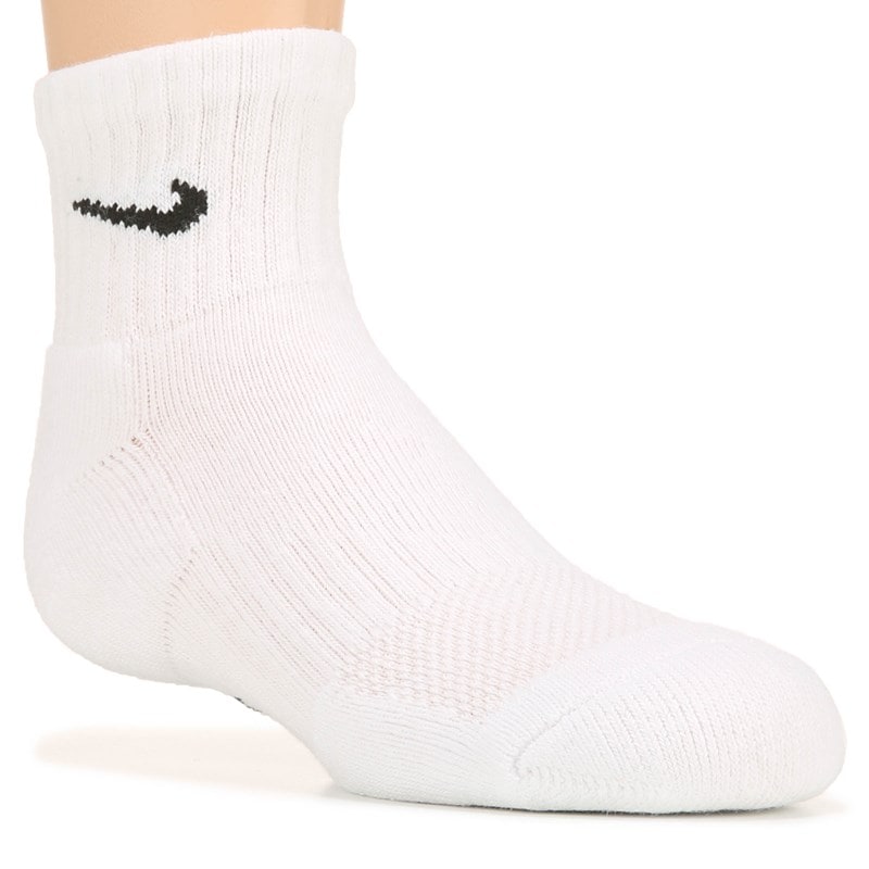 6 Pack Youth Medium Cushioned Ankle Socks (White)