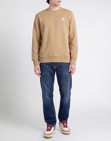 Man Sweatshirt Camel Size M Cotton, Elastane