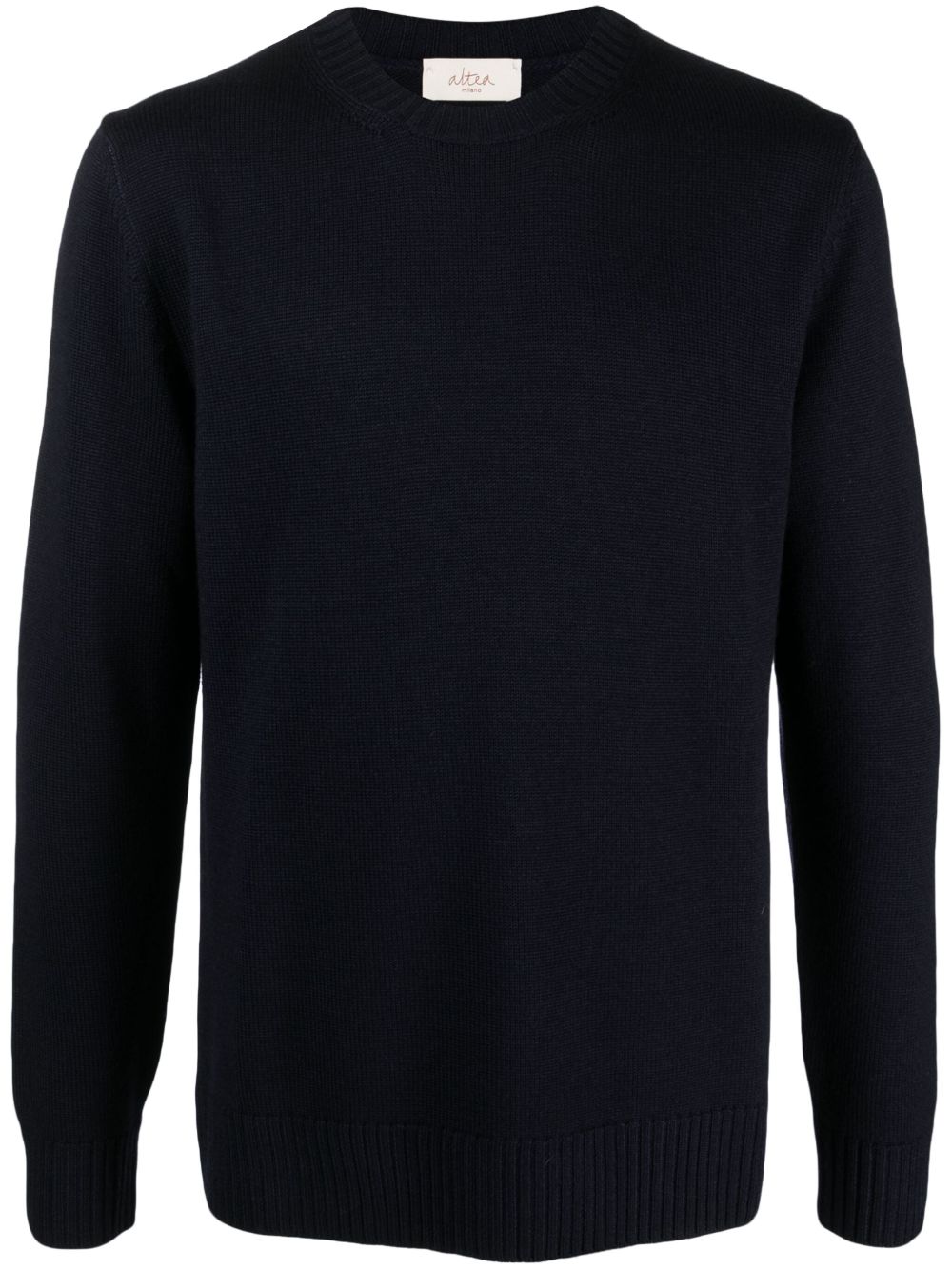 Fine-knit virgin wool jumper - Blue