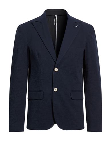 Bl.11 Block Eleven Man Blazer Midnight blue Size 38 Cotton, Elastane