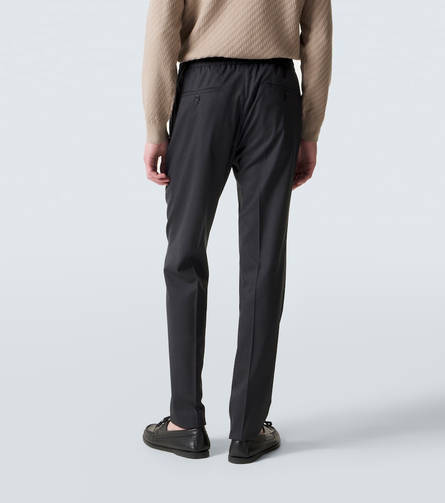 Virgin wool tapered pants