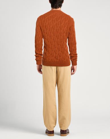 Man Sweater Orange Size 44 Virgin Wool