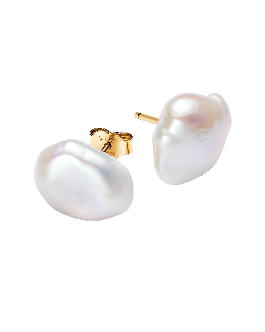 Essence 14K Plated Pearl Earrings