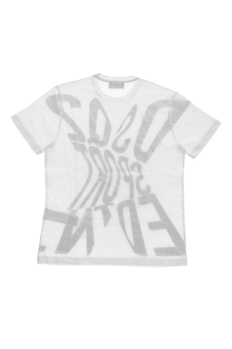 Girls White Graphic T-Shirt
