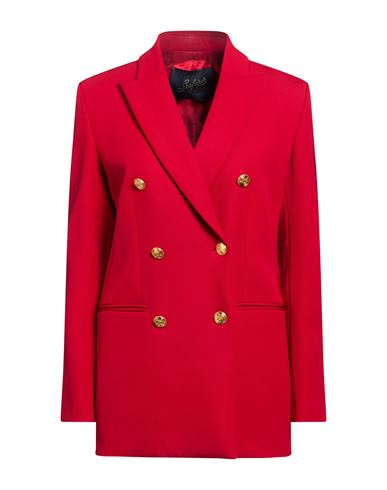 Woman Blazer Red Size 4 Virgin Wool, Elastane