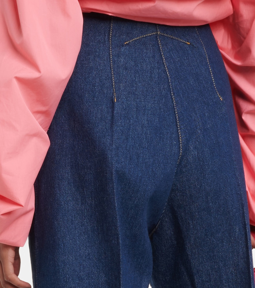 Mid-rise wide-leg jeans