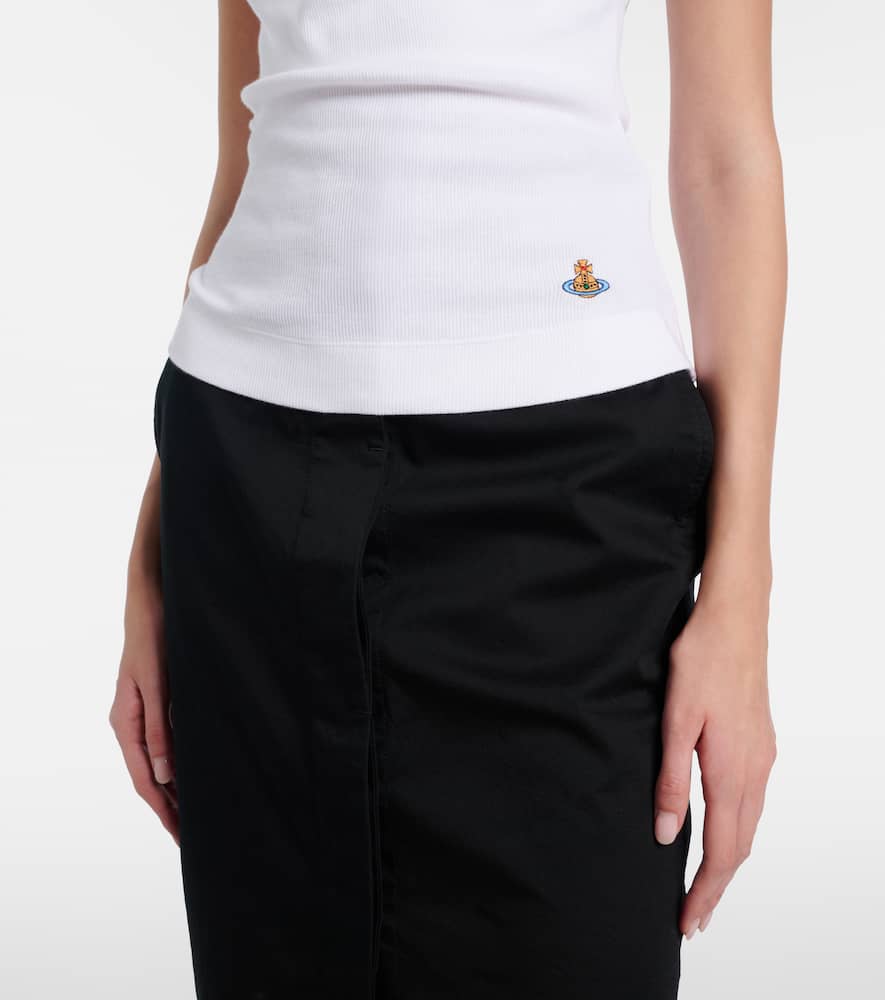 Anna cotton-blend jersey tank top
