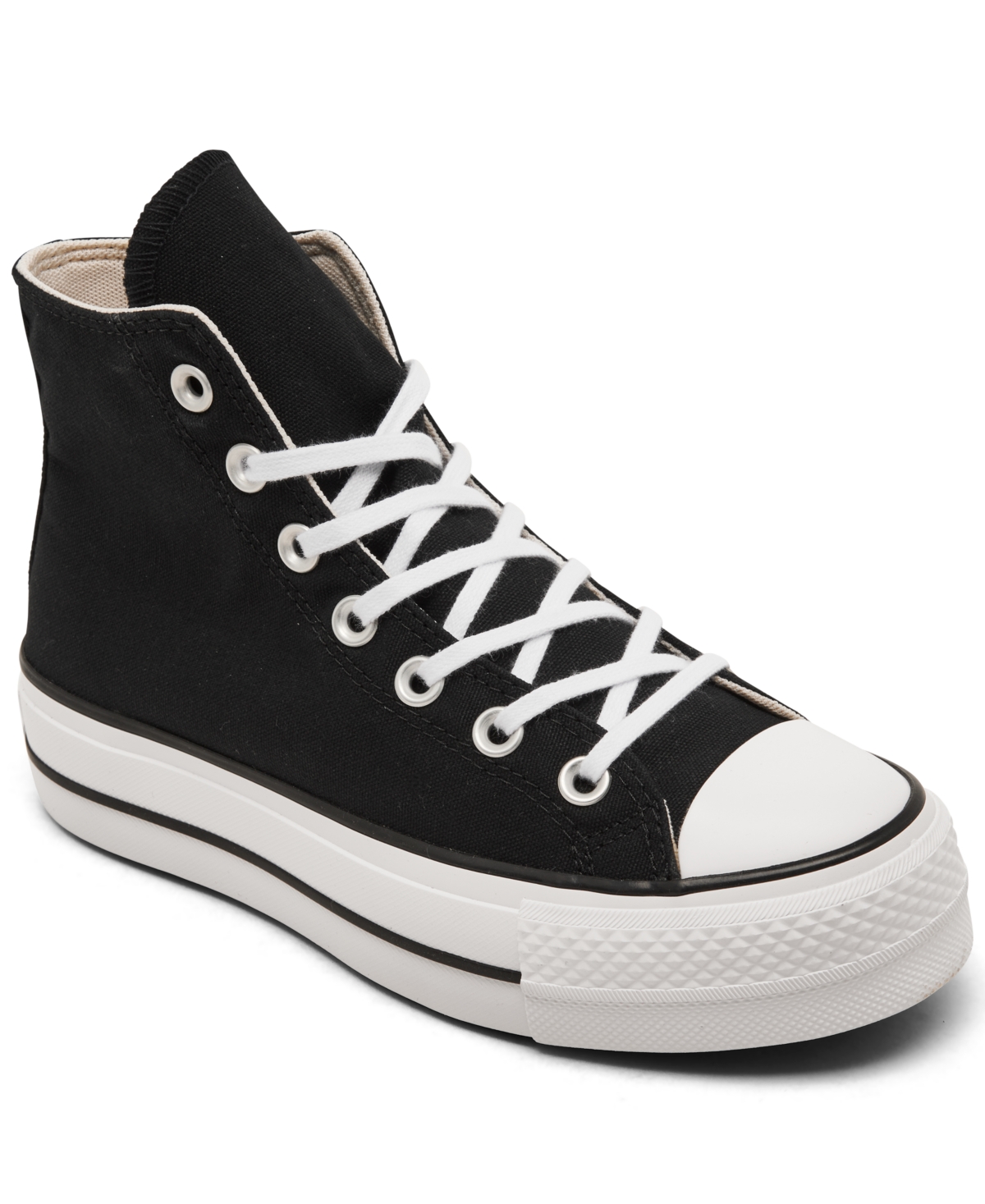 Women's Chuck Taylor All Star Lift Platform High Top Casual Sneakers from Finish Line - Black, White