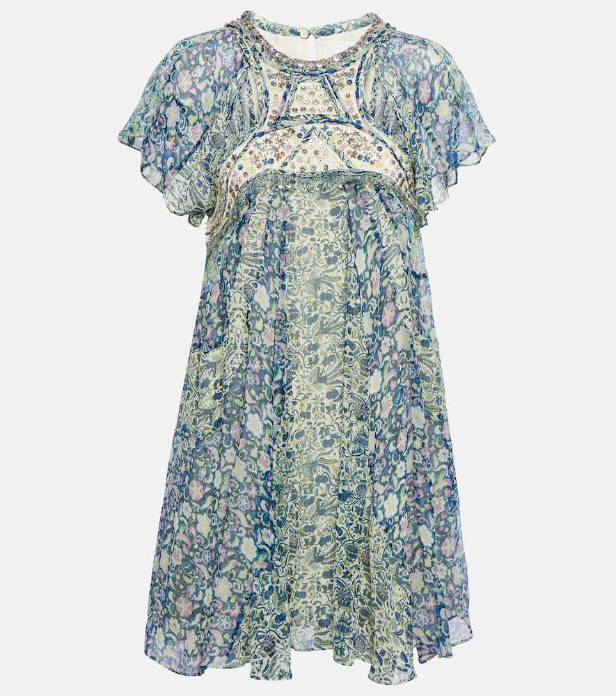 Isabel Marant Odile printed silk minidress