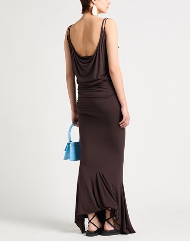 The Attico Woman Maxi dress Dark brown Size 6 Viscose, Elastane