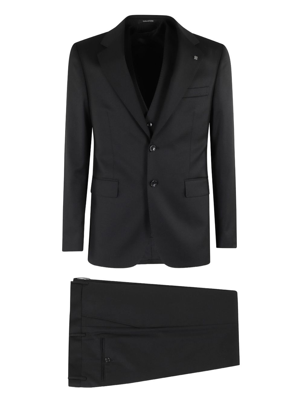 Wool three-piece suit - Black