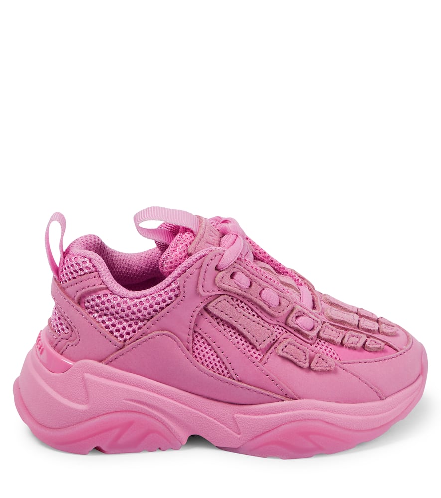Amiri Kids Bone suede-trimmed sneakers