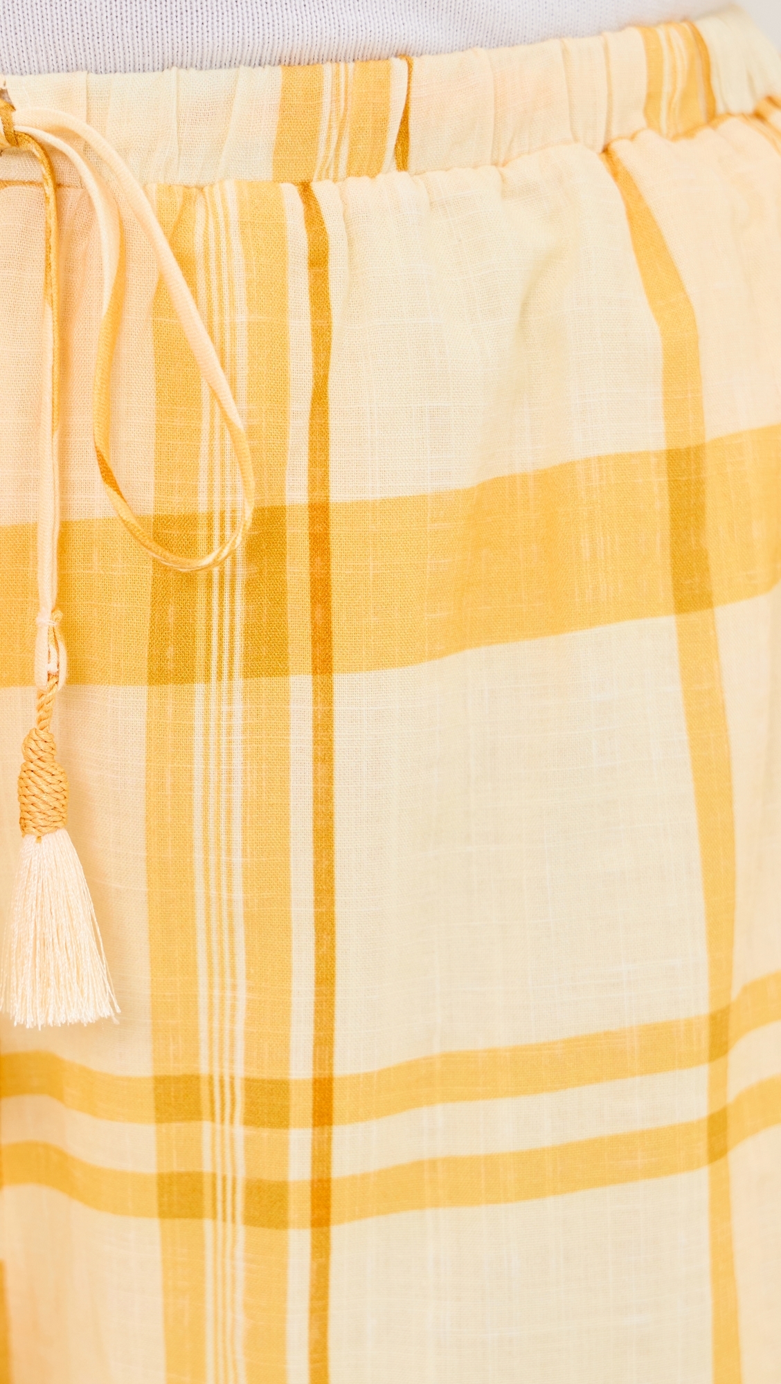 Off-White Yellow Frescor Drawstring Shorts Off-White Yellow Fresco