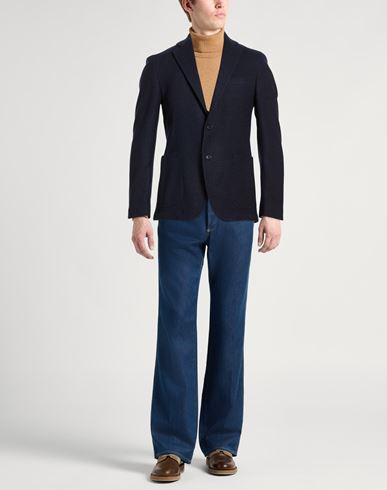 Man Blazer Midnight blue Size 42 Wool, Polyester, Cotton