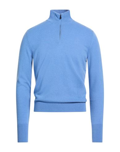 Man Sweater Light blue Size 36 Cashmere
