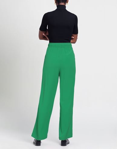 Seventy Venezia Woman Pants Green Size 6 Acetate, Silk