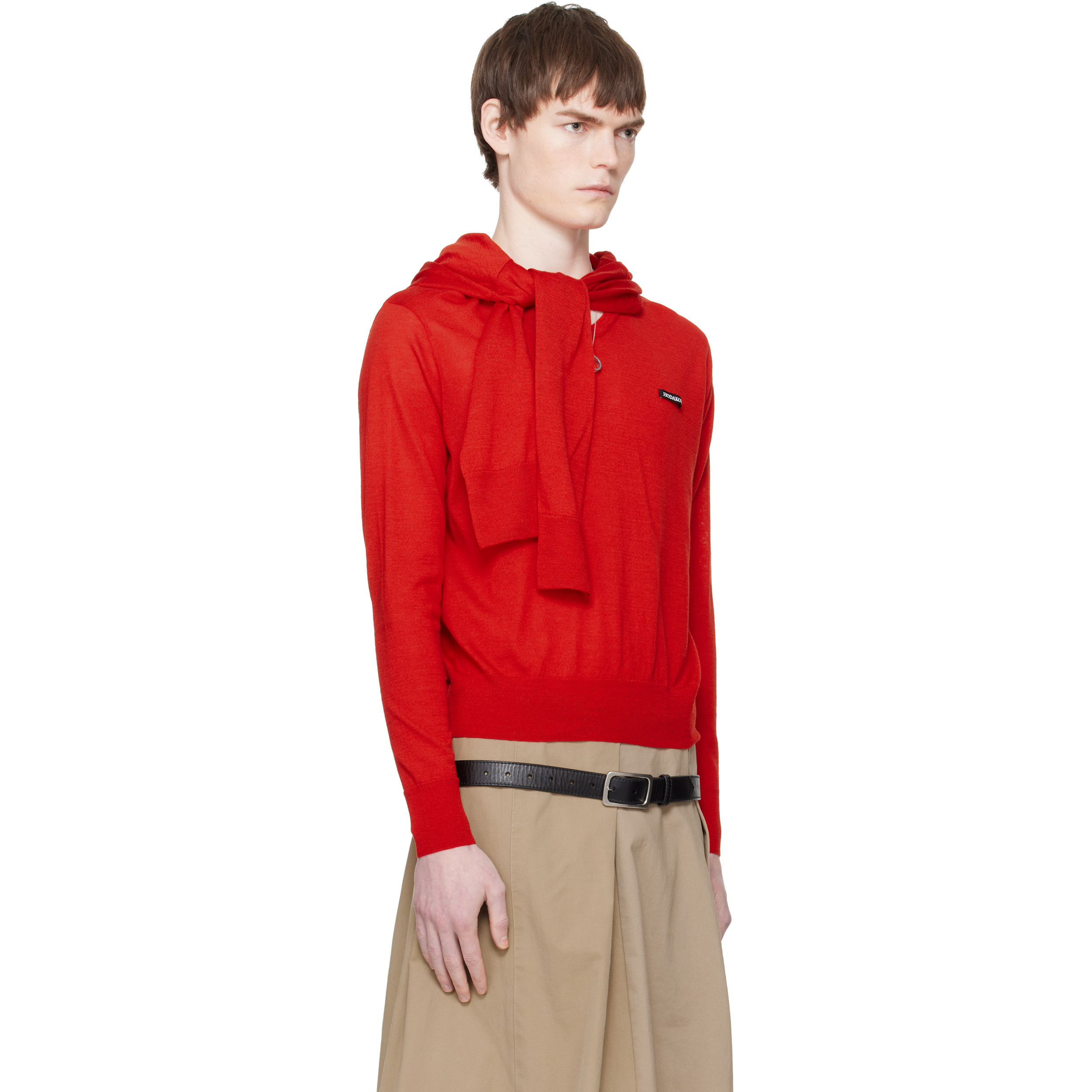 Red Double Sleeve Sweater