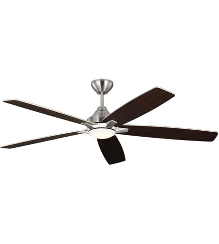 LED Lowden Smart 60" Indoor/Outdoor Ceiling Fan in Brushed Stee