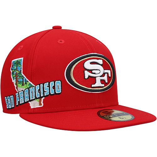 Men's Scarlet San Francisco 49ers Stateview 59FIFTY Fitted Hat
