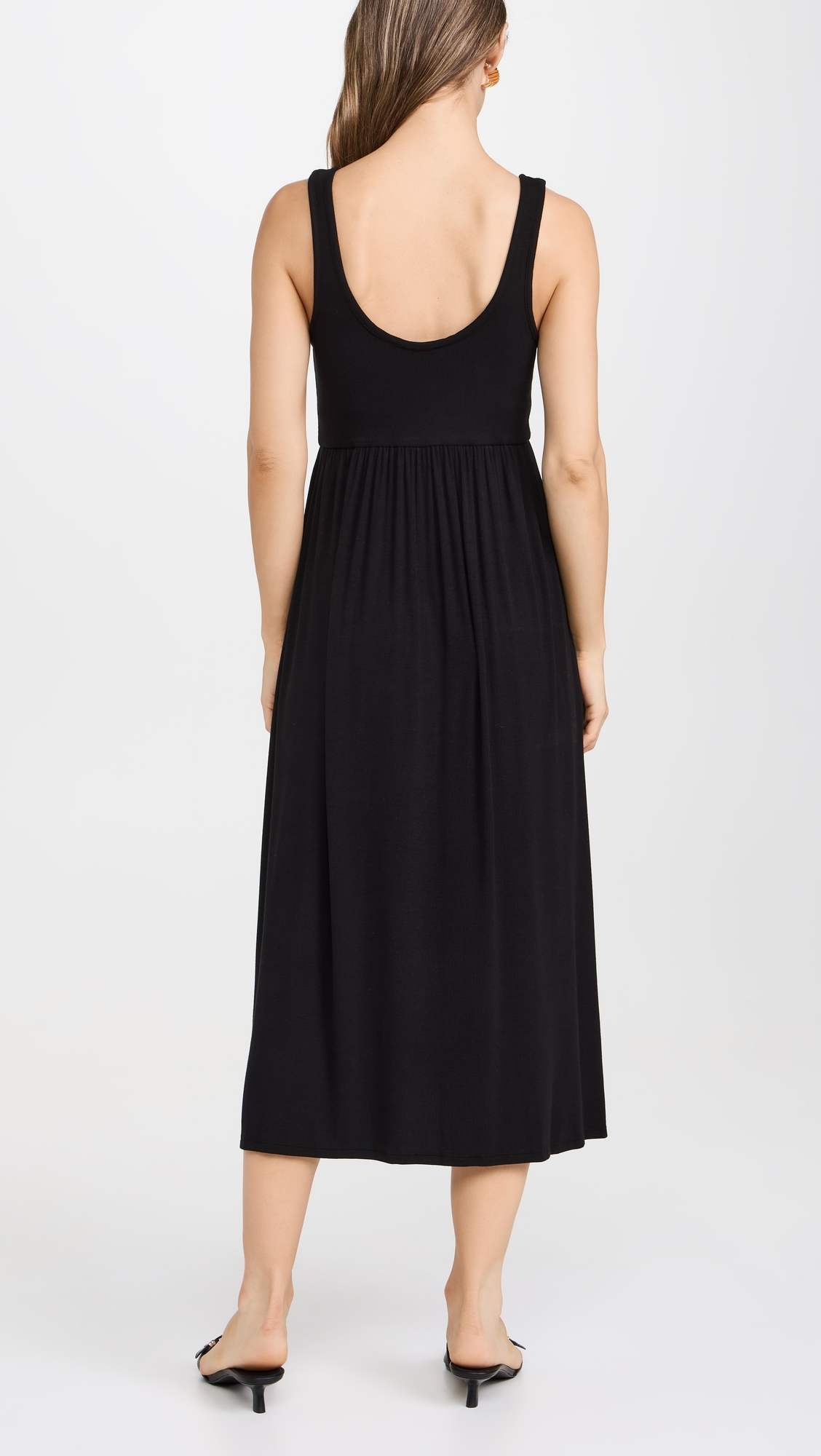 The Softest Rib Nursing Tank Dress Black