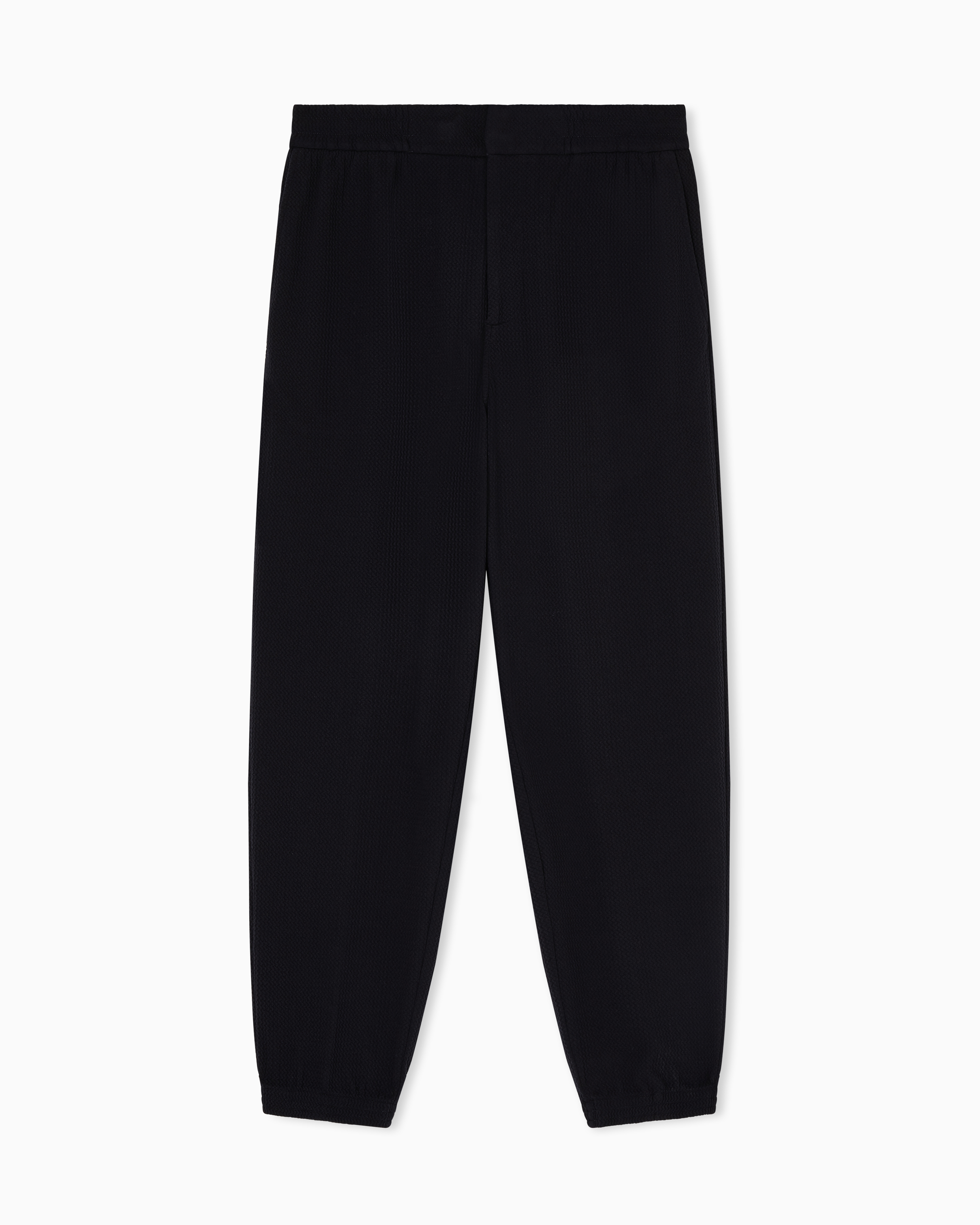 Embossed jersey trousers