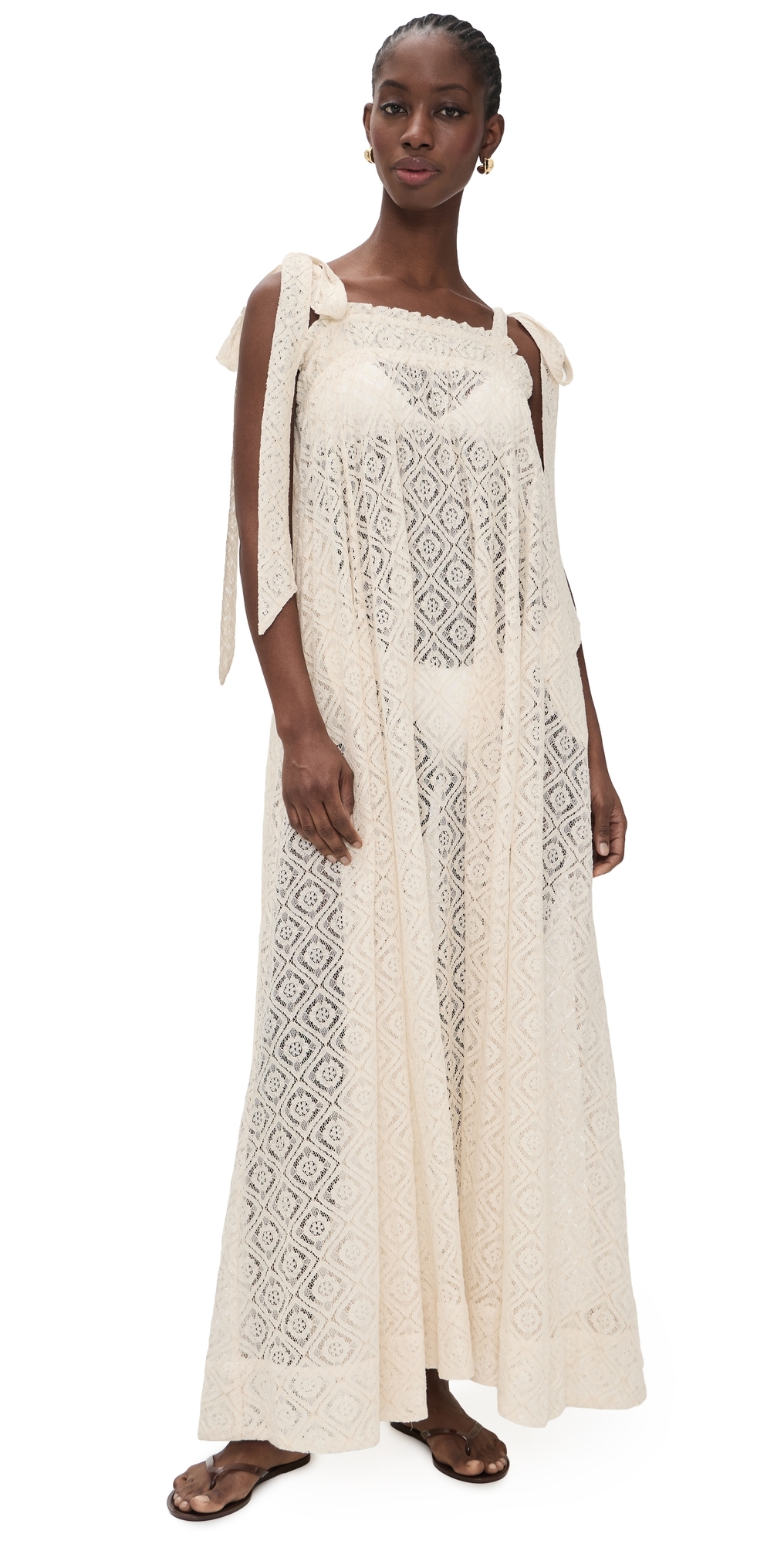 Elastic Convertible Maxi Dress Natural One Size