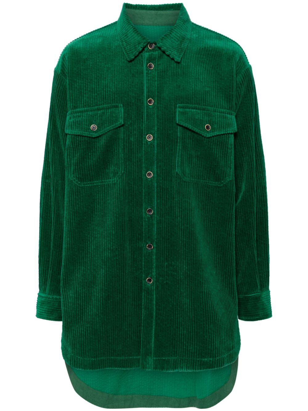 Cotton shirt jacket - Green
