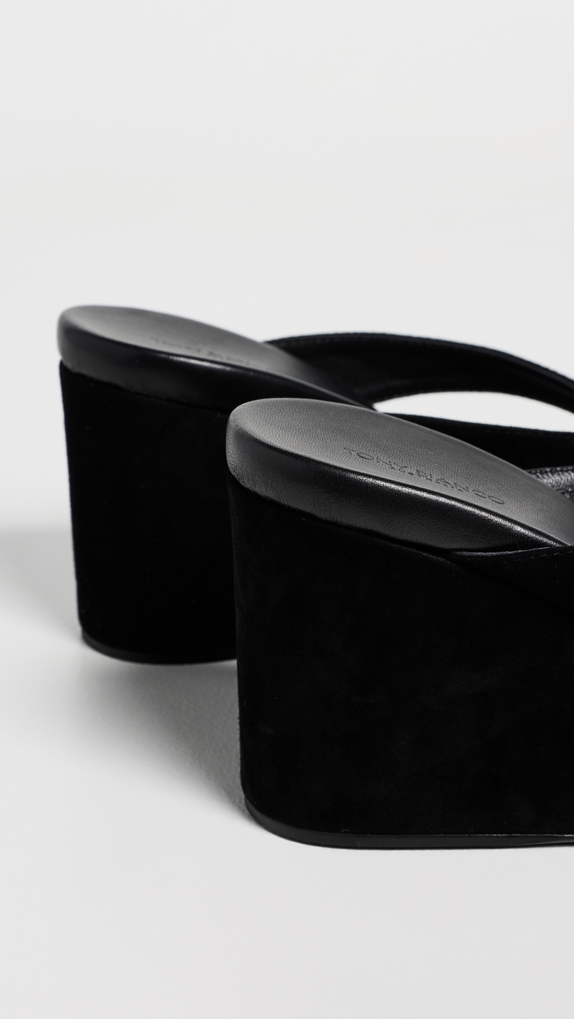 Avanti Wedge Sandals Black Suede