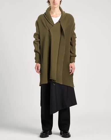 Man Cardigan Military green Size M Wool