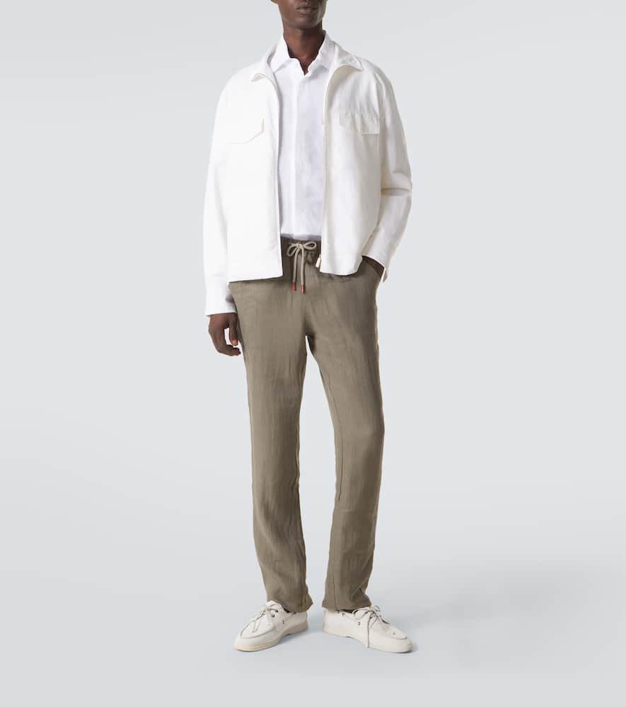 Linen slim pants