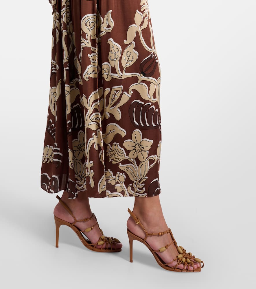 Isore printed halterneck maxi dress