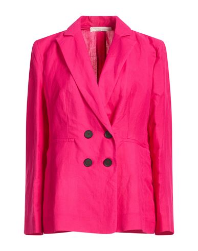 Woman Blazer Fuchsia Size 6 Viscose, Linen
