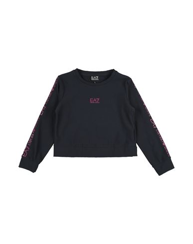 Ea7 Kid Girl Sweatshirt Navy Size 12 Cotton, Polyester, Elastane