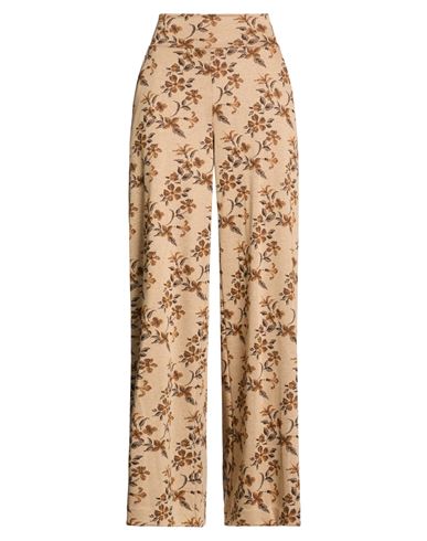 Niū Woman Pants Sand Size S Polyester, Viscose, Polyamide, Metallic Polyester, Elastane
