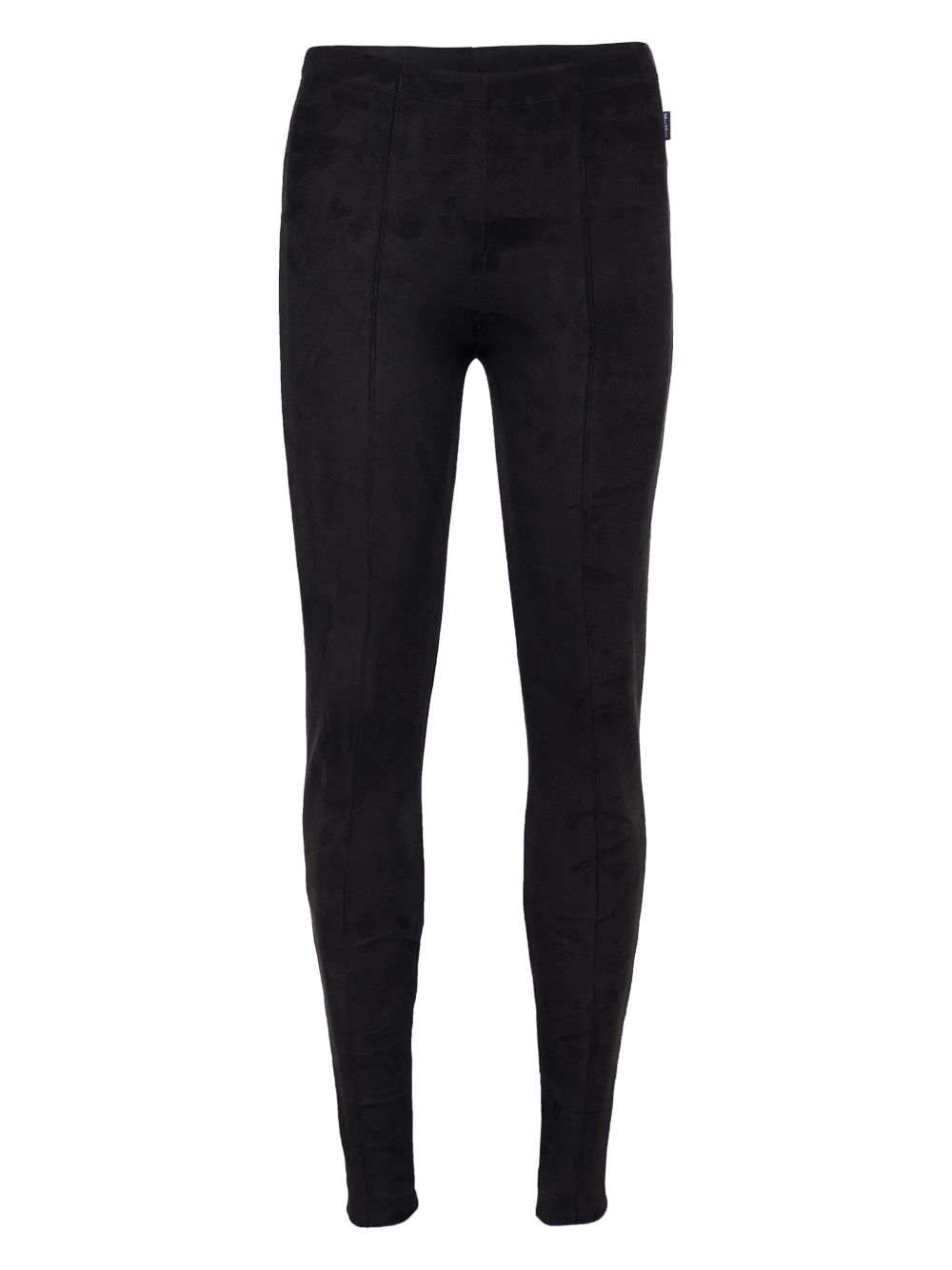 Faux-leather high-waisted leggings - Black