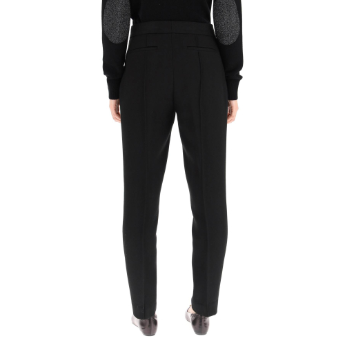 Twill crepe trousers - Black