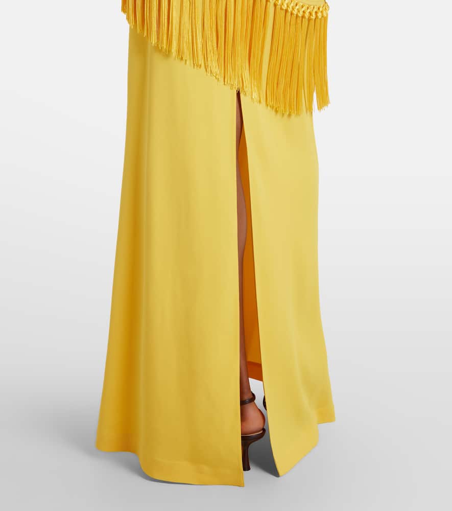 Meteora open-back crêpe cady gown