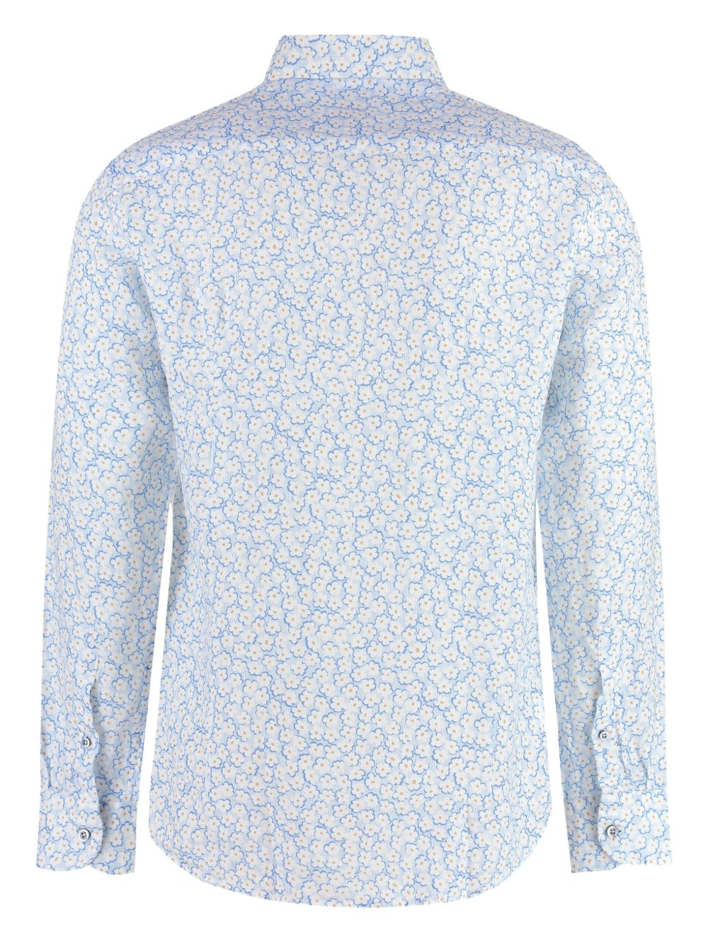 Floral-print long-sleeve shirt - Blue
