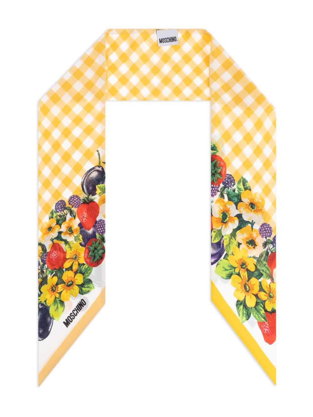 Floral-print scarf - Yellow